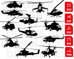 Helicopter svg Bundle, airplane svg, helicopter clipart, helicopter vector,  aircraft svg, army helicopter svg, military svg, png, dxf, eps