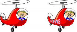 Animated man in helicopter free image