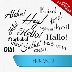 HELLO Multi Language SVG, HELLO in Different Languages ...