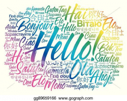 Vector Stock - Hello word cloud in different languages ...