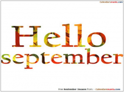 Hello September Clipart