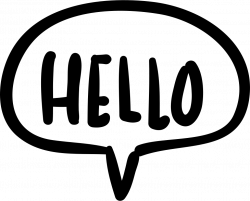 Hello Speech Bubble Handmade Chatting Symbol Svg Png Icon Free ...