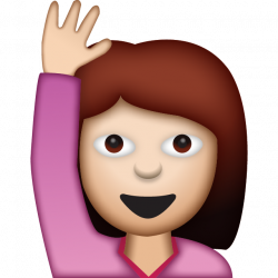 Download Woman Saying Hello Emoji | Emoji Island