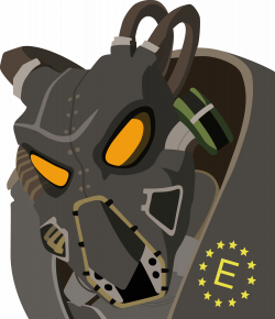 I made a vector drawing of Advanced power armor (helmet?), thought ...