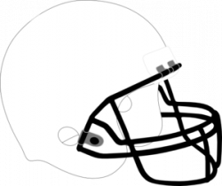 Football Helmet White Black Clip Art at Clker.com - vector ...