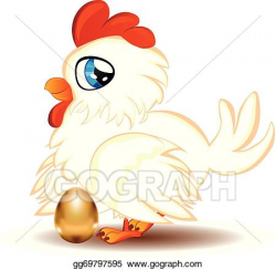 Vector Stock - Hen with golden egg. Stock Clip Art ...
