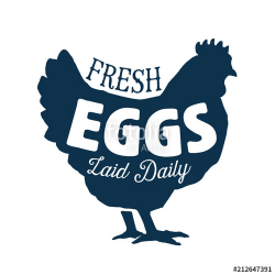 Vintage Style Clip Art - Fresh Eggs Laid Daily Sign - Vector ...