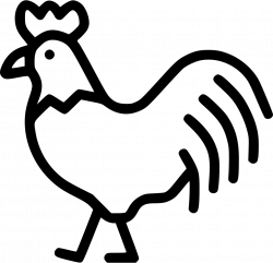 Rooster Chicken Hen Bird Livestock Farm Svg Png Icon Free Download ...