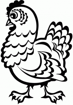 Free Coloring Page Of A Chicken, Download Free Clip Art ...