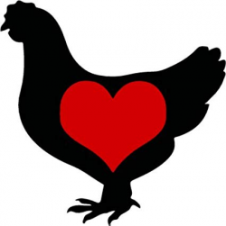 Silhouette Heart Chicken Vinyl Decal - Chicken Bumper Sticker - Perfect Hen  Rooster Mom Farmer Gift Farm Coop Decor