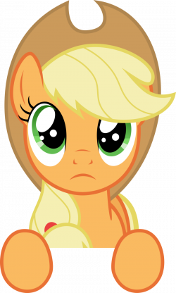 DeviantArt: More Like My Little Pony vector - sad Applejack by ...