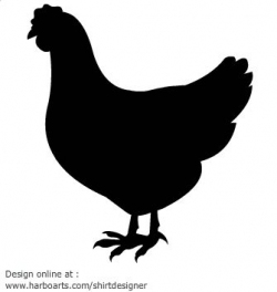 nesting hen silhouette | Chicken clipart silhouette ...