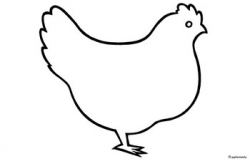 Chicken Outline Drawing | Free download best Chicken Outline ...