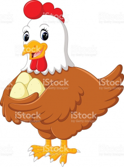 Cartoon hen and her three eggs | Chicken Clip Art | Chicken ...