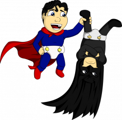 Superman v. Batman (Baby) by WaywardMartian on DeviantArt