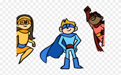 Comic Clipart Superhero Team - Transparent Cartoon Super ...