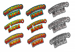 Clipart - SuperHero Mania - Text