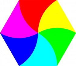 Swirly Hexagon 6 Color Clip Art at Clker.com - vector clip art ...
