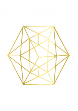 GOLD FOIL geometric shape hexagon gold real by ...