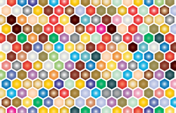 Clipart - Colorful Hex Grid Pattern