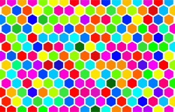 Clipart - Colorful Hex Grid Pattern 4