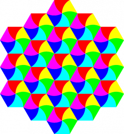 Swirly Hexagon Tessellation Clip Art at Clker.com - vector clip art ...