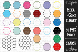 Hexagons Clipart By Skaior | TheHungryJPEG.com
