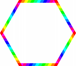 Clipart - Rainbow Hexagon Ring