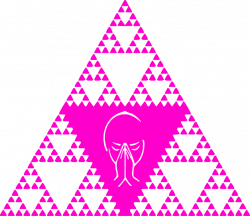 Fractal Sierpinski triangle Drawing Hexagon Clip art - pink triangle ...