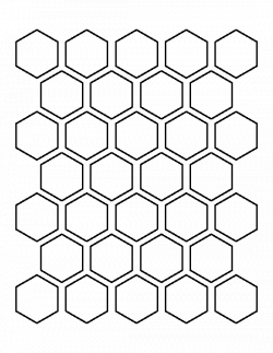 1.5 inch hexagon pattern. Use the printable outline for crafts ...