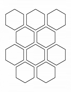 2.5 Hexagon pattern. Use the printable outline for crafts, creating ...