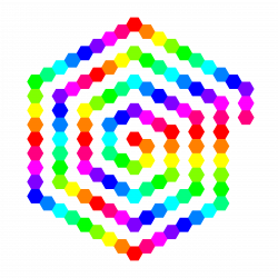 Clipart - 120 hexagon spiral