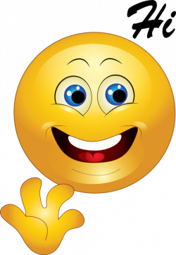 Yellow Hi Happy Smiley Emoticon Clipart | i2Clipart - Royalty Free ...