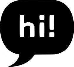 Hi Chat Bubble Svg Png Icon Free Download (#500837) - OnlineWebFonts.COM