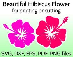 Hibiscus SVG Flower Cut File for Cricut & Silhouette ...