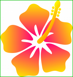 Unbelievable Hawaiian Flower Clip Art Pink And Yellow Hibiscus Pic ...