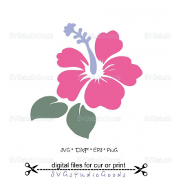 Hibiscus Flower SVG, Hibiscus hawaii clipart, Eps, Dxf, Png, Pdf, Hibiscus  hawaiifile, Printable, Svg Files, Instant Download