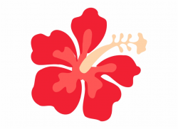 Red Hibiscus With No Flowers Clip Art - Hawaiian Flower ...
