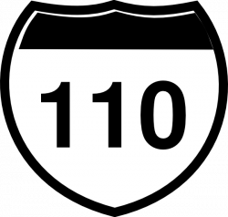 Interstate Sign I 110 Clip Art at Clker.com - vector clip art online ...