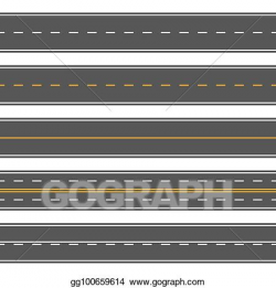 Vector Art - Horizontal straight seamless roads. modern ...