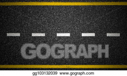 Stock Illustration - Road top view. asphalt highway marks ...