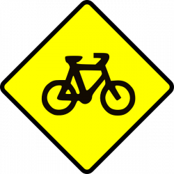 Caution Bike Road Sign Symbol Clip Art at Clker.com - vector clip ...