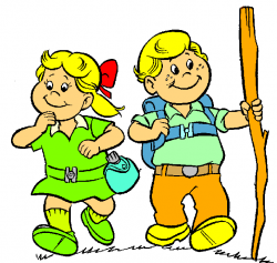 Hiking hiker animated clipart kid - Clipartix
