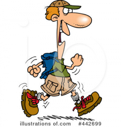 Hiker Clipart #442699 - Illustration by toonaday
