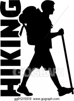 Vector Art - Hiker with hiking word. EPS clipart gg91272372 ...