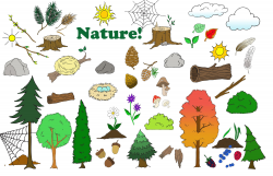 Camping Clipart, Animal Clipart - Nature Rustic Tree ...