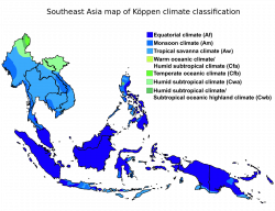 Southeast Asia map of Köppen climate classification | MAPS ...