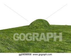 Stock Illustration - Green grass hills. Clipart Drawing ...
