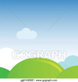 EPS Vector - Green meadow nature background. Stock Clipart ...