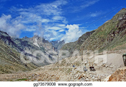 Stock Illustration - High mountain pass in himalaya ...